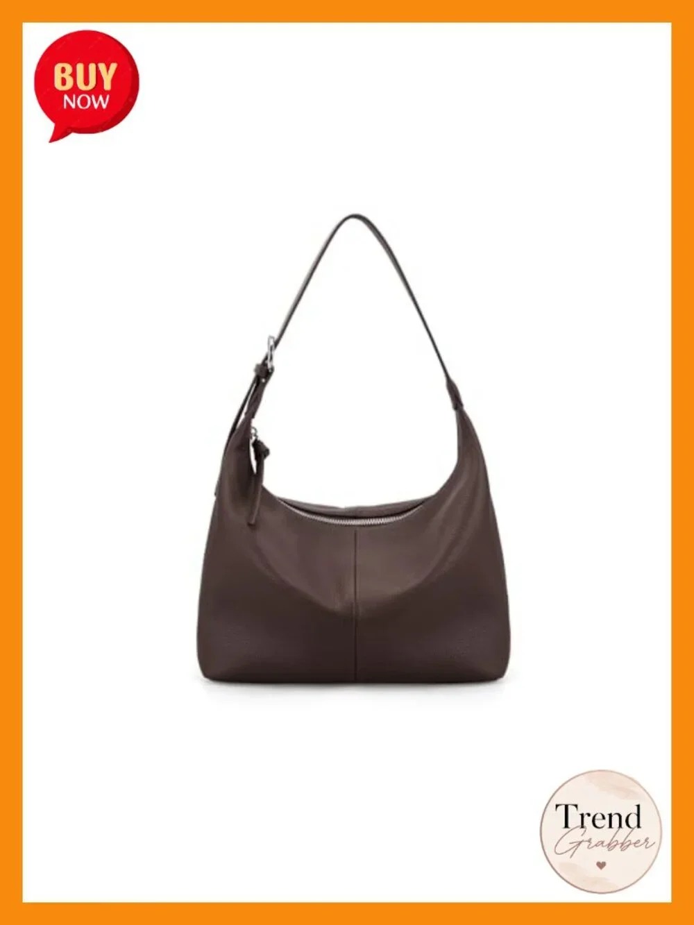 Genuine Leather Slouchy Hobo Bag Lightweight Shoulder Handbag Satchel